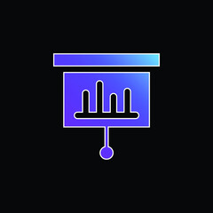 Bar Chart blue gradient vector icon