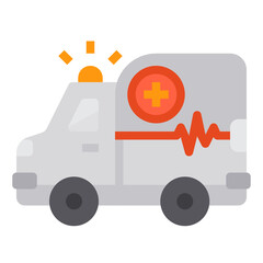 Ambulance flat icon