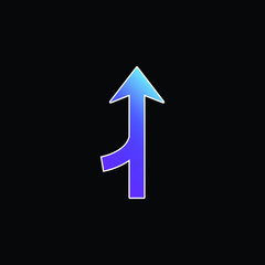 Arrow Merge Symbol blue gradient vector icon