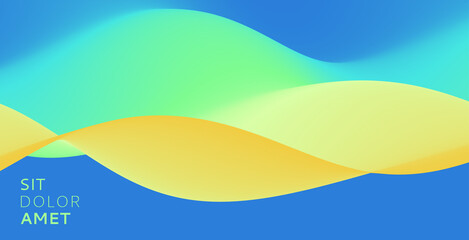 Fototapeta premium Abstract wavy background with modern gradient colors. Trendy liquid design. Modern pattern. Vector illustration for banners, flyers and presentation.