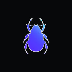 Beetle Shape blue gradient vector icon