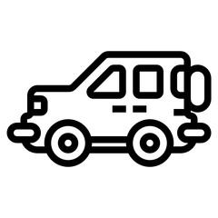 Jeep line icon