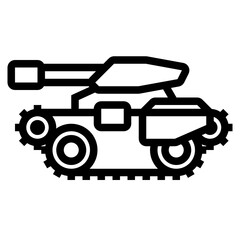 Tank line icon