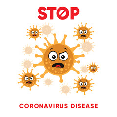 Vector illustration corona virus infection. 2019-nvoc virus.corona virus microbe. corona virus danger, corona cell. disense outbreak