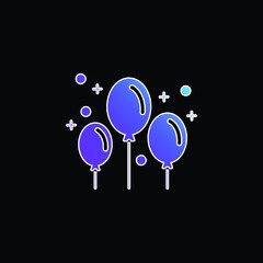 Balloons blue gradient vector icon