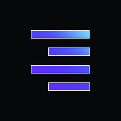 Align Right blue gradient vector icon