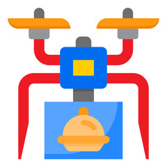 drone flat style icon