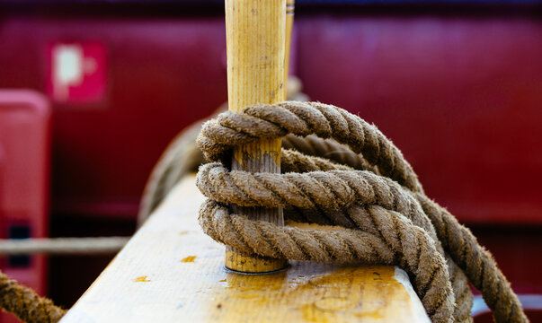 Rope around a winch