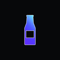 Beer Bottle blue gradient vector icon