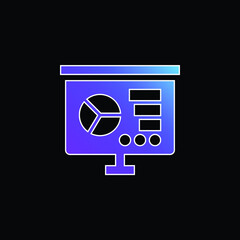 Analytics blue gradient vector icon