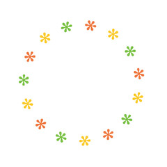 Pattern of leaves flower frame on white background, for invitation card decoration . Vector illustration