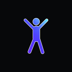 Arms Up blue gradient vector icon