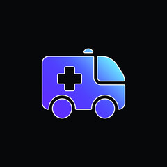 Ambulance blue gradient vector icon