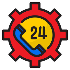 24hr color line style icon