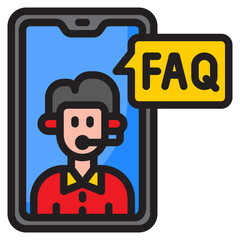faq color line style icon