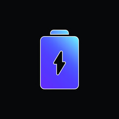 Battery blue gradient vector icon