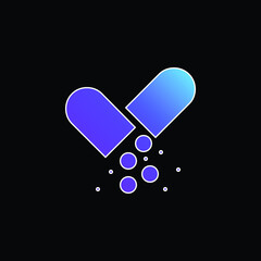 Antibiotic blue gradient vector icon