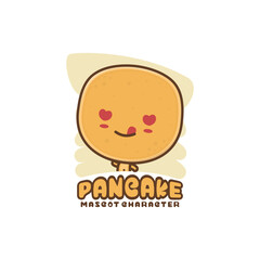 cute pancake mascot character