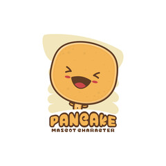 cute pancake mascot character