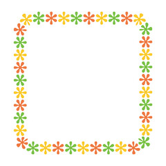 Pattern of leaves flower frame on white background, for invitation card decoration . Vector illustration