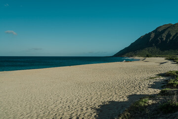 Keawaula Beach，Yokohama Bay， Kaena Point State Park，Oahu, Hawaii. 