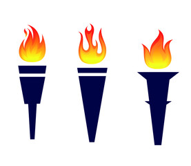 torch Collection design icons illustration with White Background