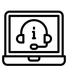 information outline style icon