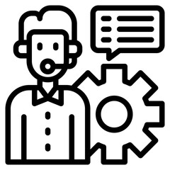 man outline style icon