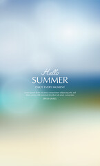 summer background, blurred toropical summer backdrop