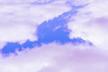 Purple clouds with beautiful blue sky,on the heaven.Amazing nature background.