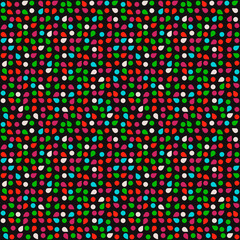 Colorful drops pattern. Vector circles and drops abstract ornament. Mosaic art canvas. Decorative shapes make mosaic art.