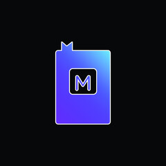 Book Of Mathematics blue gradient vector icon