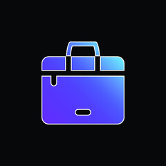Briefcase blue gradient vector icon