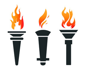 torch Black Collection symbol illustration abstract design on Background