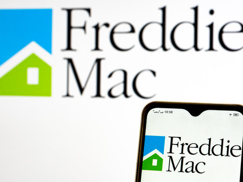 In this photo illustration The Federal Home Loan Mortgage Corporation (FHLMC), known as Freddie Mac, logo seen displayed on a smartphone.