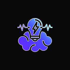 Brainstorm blue gradient vector icon
