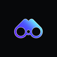 Binoculars blue gradient vector icon