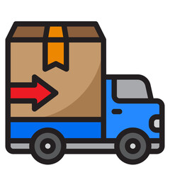 delivery color line style icon