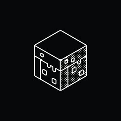 Block blue gradient vector icon