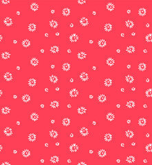 Japanese Cute Small Star Flower Vector Seamless Pattern
