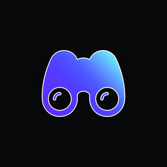 Binoculars blue gradient vector icon