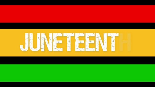 Juneteenth Freedom Day Lettering or Emancipation day 4k animated lettering video