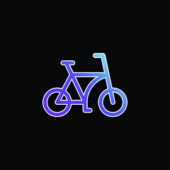 Bicycle blue gradient vector icon