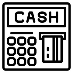 cash outline style icon
