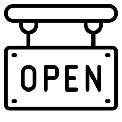 open outline style icon