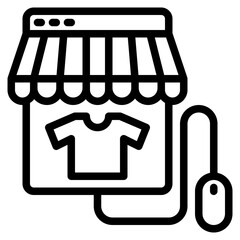 shop outline style icon