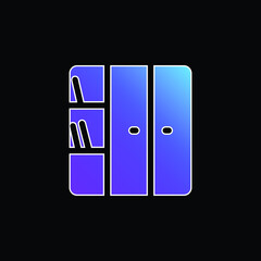 Bookcase blue gradient vector icon