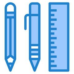 stationary blue style icon