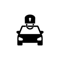Obraz premium Car lock icon isolated on white background