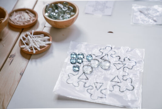 snowflake arts and crafts geometry preschool project